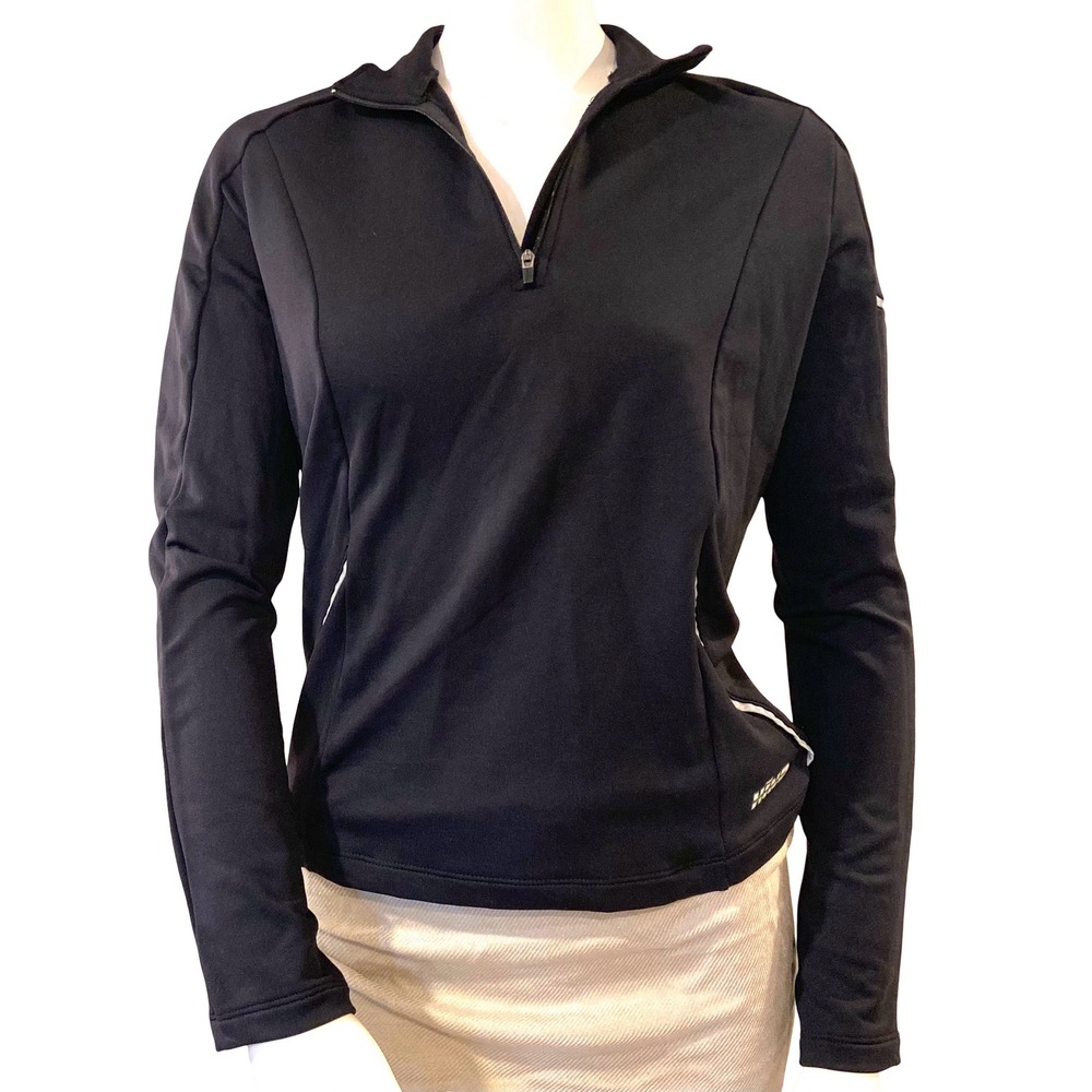 Hind DryLete 3 Quarter‎ Zip Running Top Womens Large Black Long Sleeve 14866 NWT